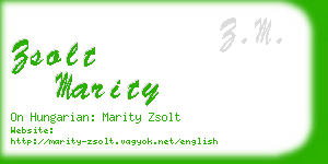 zsolt marity business card